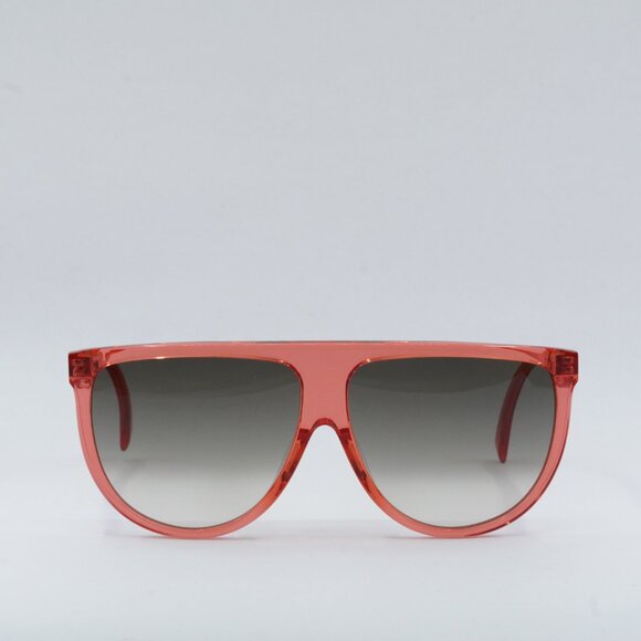 🕶️ New Celine CL40006I 66F Sunglasses - Transparent Red Frame - Picture 2 of 7